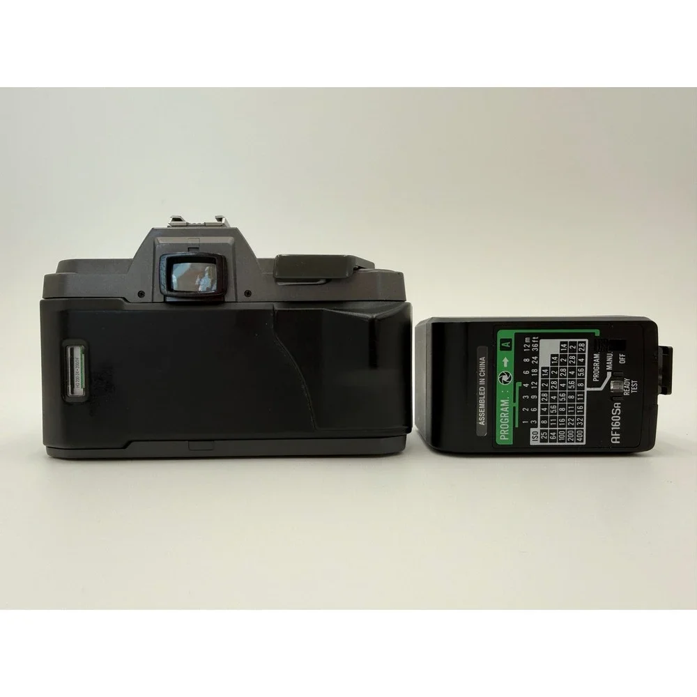 Pentax P30T 35mm SLR Film Camera SMC Pentax-A 50mm f/2 Lens AF160SA Flash Box